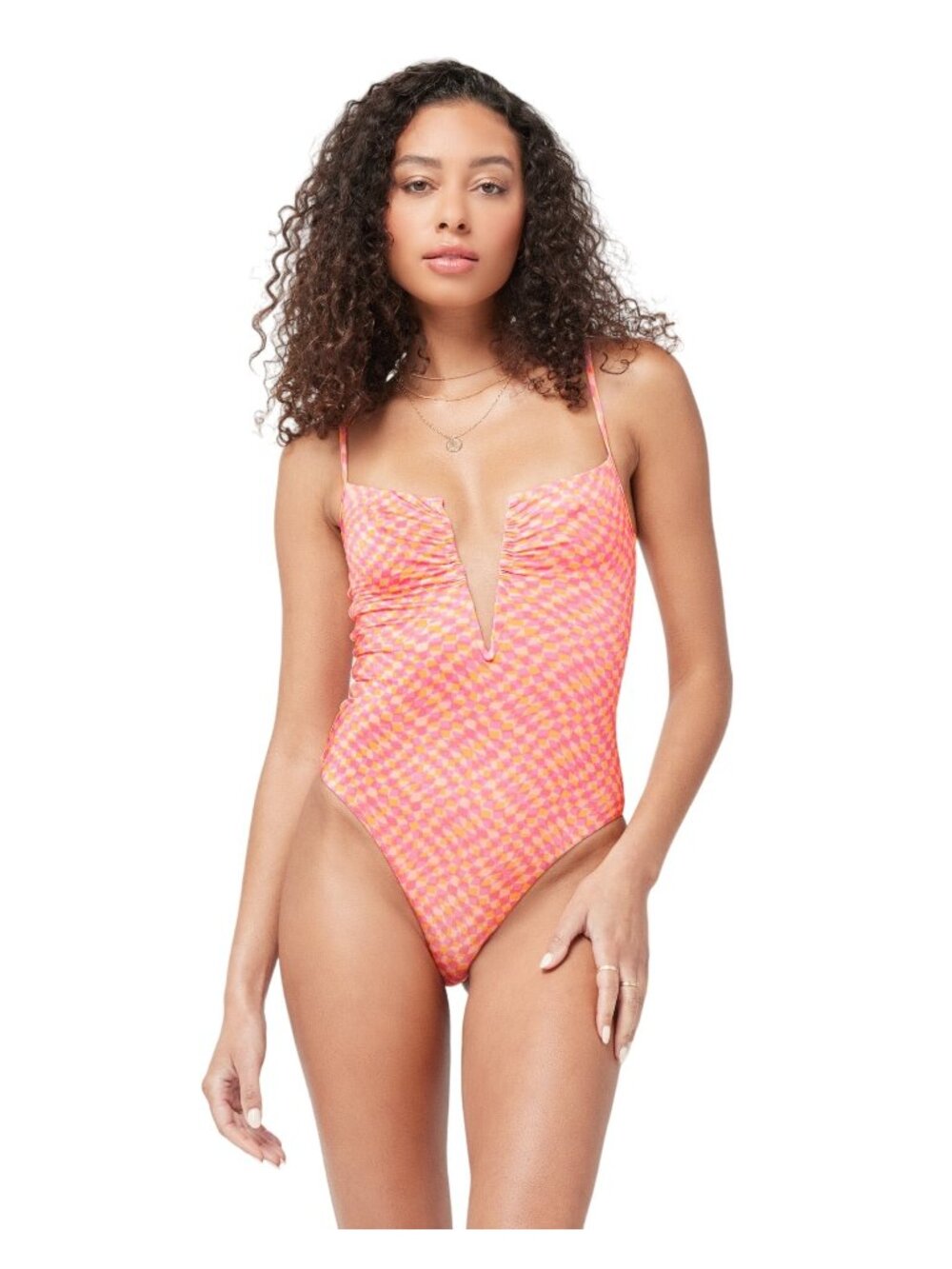 L*Space Printed Shimmer Roxanne One Piece in heat waves XSmall New Swimsuit